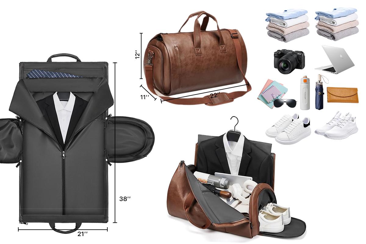 Lefame Travel Duffle Bag with Shoe Compartment, Foldable Weekender for Men and Women, Scratch-Resistant Oxford Cloth, Large Capacity with Organized Pockets, Portable Carry-On Duffel, Perfect Holiday Gift SpringStatements