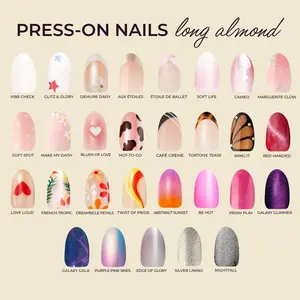 Kleo Kolor Long Almond Collection Press-On Gel Nails