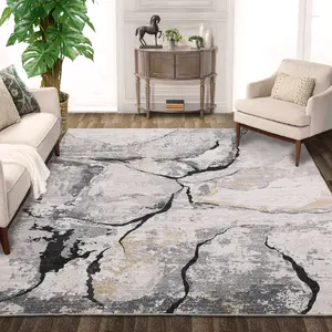 Washable Abstract Carpet Low Pile Soft Rug Non-slip Decorative Rug Oriental Print Floor Carpet for Living Room Bedroom Dining Room