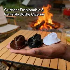 Personalized Cowboy Hat Bottle Opener Keychain – Beer Opener Gift for Men
