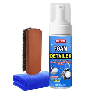 Foam Detailer - Multi-Purpose Car Interior Cleaner with Microfiber Cloth for Quick Stain Removal & No Damage Cleaning