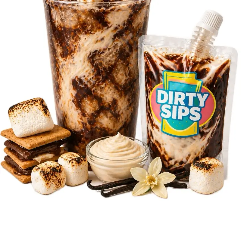 Dirty Sips S’mores Drink Mix, Creamy Classic Sweet Dessert Mix with Marshmallow Flavor