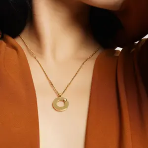 Golden Unity Pendant Necklace