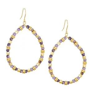 Marlyn Schiff Beaded Teardrop Dangle Earrings