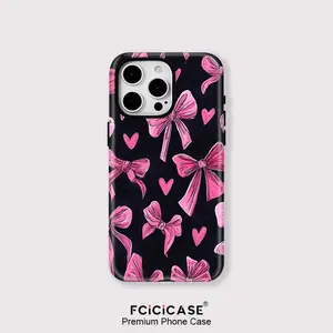 Fcicicase 2-in-1 Magnetic Phone Case with Bow and Heart Pattern, MagSafe Compatible, Suitable for iPhone 17/16/15/14/13/12/11/X/XS/XS Max/XR/7P/8P, a Holiday Gift for Friends, Family, and Yourself, Cover, Accessories, Smartphone summerwins