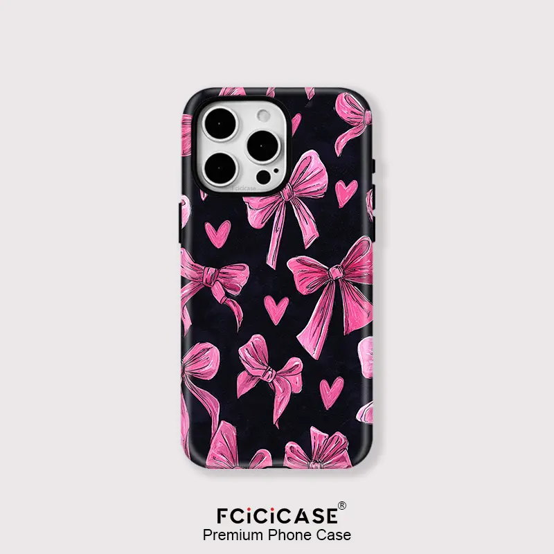 Fcicicase 2-in-1 Magnetic Phone Case with Bow and Heart Pattern, MagSafe Compatible, Suitable for iPhone 17/16/15/14/13/12/11/X/XS/XS Max/XR/7P/8P, a Holiday Gift for Friends, Family, and Yourself, Cover, Accessories, Smartphone summerwins