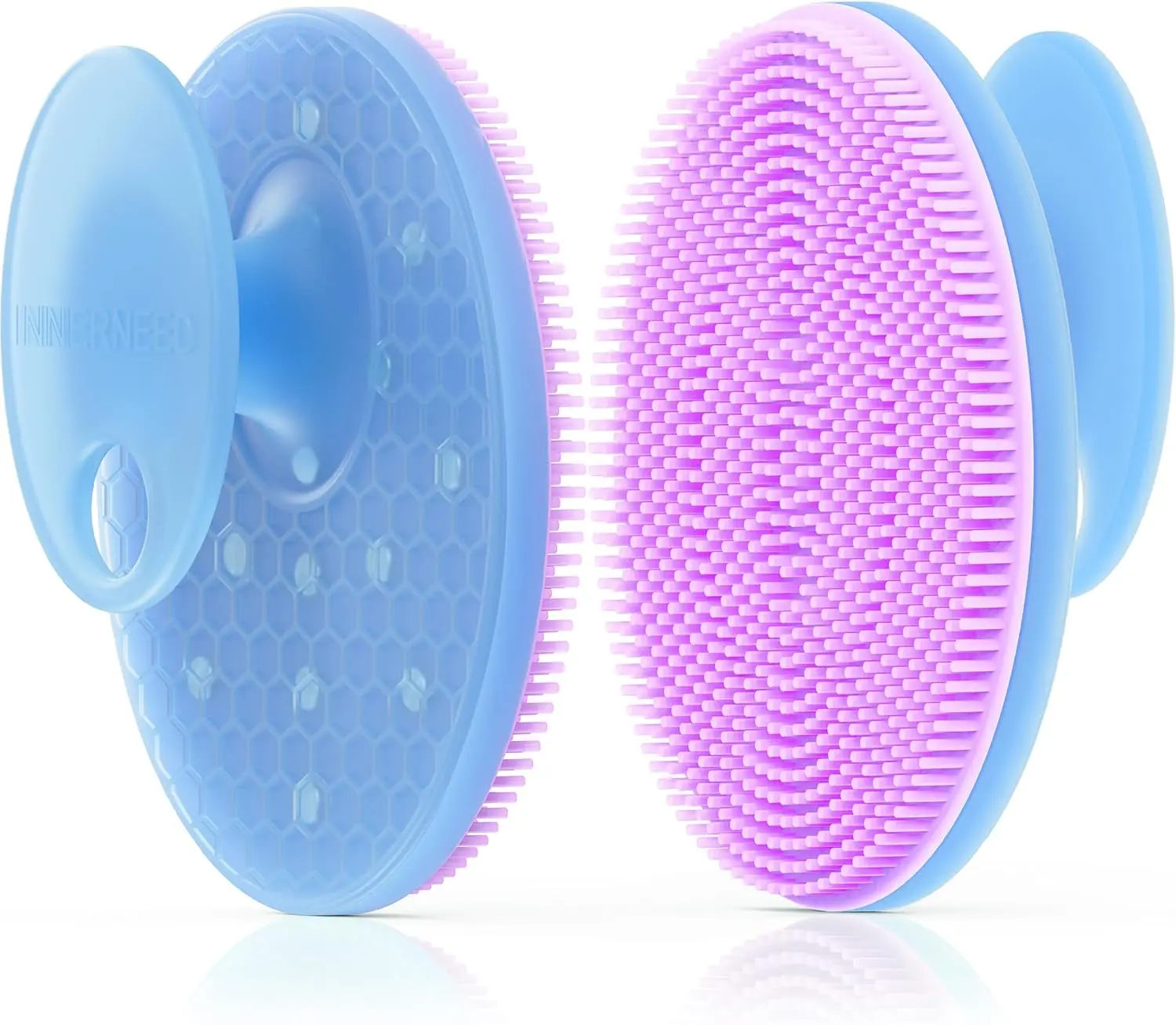 INNERNEED Purple Magnetic Silicone Face Scrubber & Facial Cleansing Brush, Gentle Exfoliating for Deep Cleansing, All Skin Types, Men & Women