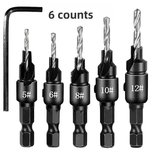 Woodworking Bit Set, 1/4 Inch Hex Shank Drill Bit Set, Professional Power Tool Accessories for Woodworking, DIY, Home Improvement, Spiral Drill Bit, Drill Bits Set