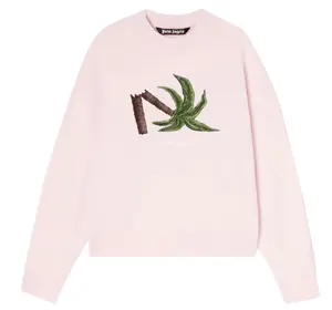 Palm Angels Broken Palm "Pink/Green" Crewneck Sweater Size XS