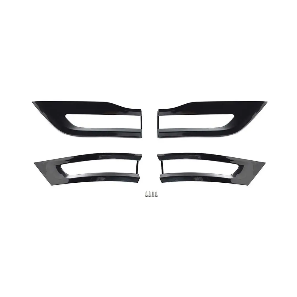 4-Piece Set Rear Tail Light Lamp Trim Bezel Cover - 100% Brand New Automotive Plastic Super-Strong Adhesive Gloss Finish UV Resistant Exterior Accessory, DIY Install Compatible for 2014-2020 Jeep Grand Cherokee Decoration