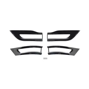Black Rear Tail Light Lamp Trim Bezel Kit, 4-Piece UV Resistant Car Accessories for 2014-2020 Jeep Grand Cherokee, DIY Install Compatible