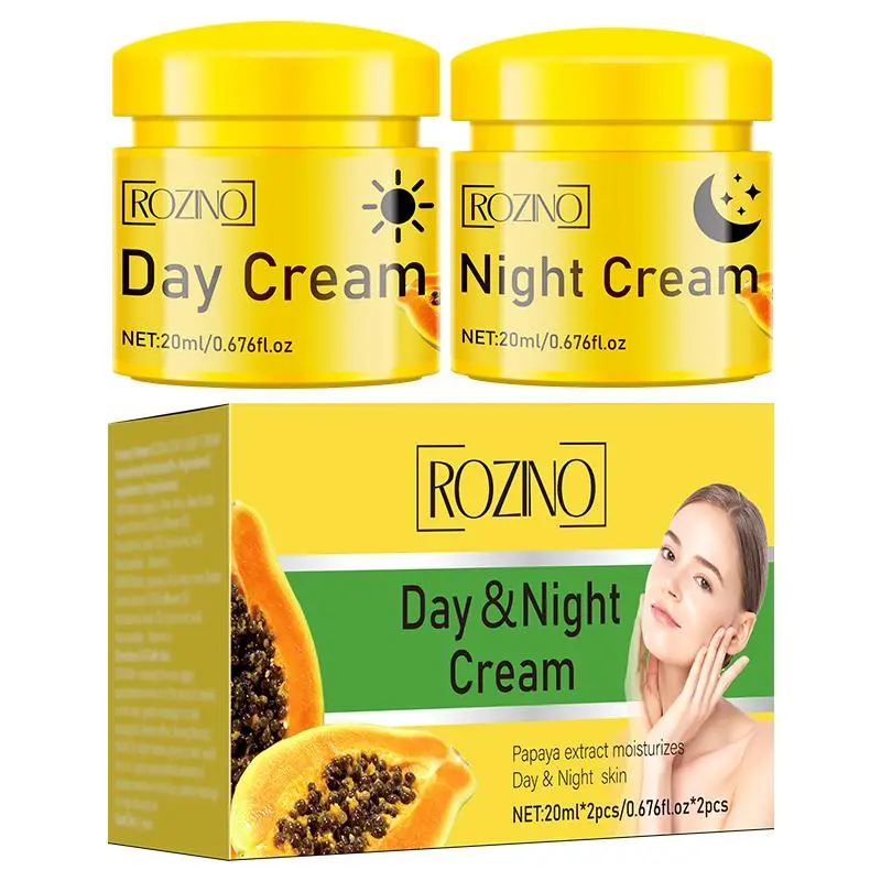 Day & Night Cream, 2 Counts/set Nourishing Facial Skin Care Cream, Creamy Hydrating Moisturizing Hydrating Facial Cream, Moisturizer Face Lotion for Women & Men, Moisture, Night Time Moisturizer, Deeply Moisturizing, Daily Moisturizers