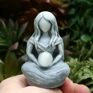 1pcs Moon Goddess statue, Gaia Earth Mother Goddess statue, garden decorative resin craft sculpture, courtyard garden home statue decorative item, Garden Accessories