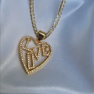 white love heart necklace pendant