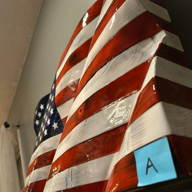 Handmade wooden American flags home decor