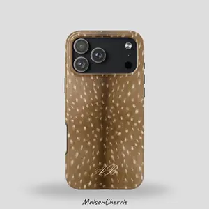 Bambi deer print tough phone case for Iphone, Personalizable custom initials