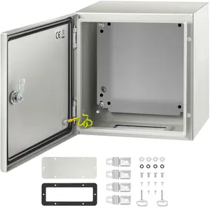 VEVOR NEMA Steel Enclosure, 12 x 12 x 8\'\' NEMA 4X Steel Electrical Box, IP66 Waterproof & Dustproof, Outdoor/Indoor Electrical Junction Box, with Mounting Plate