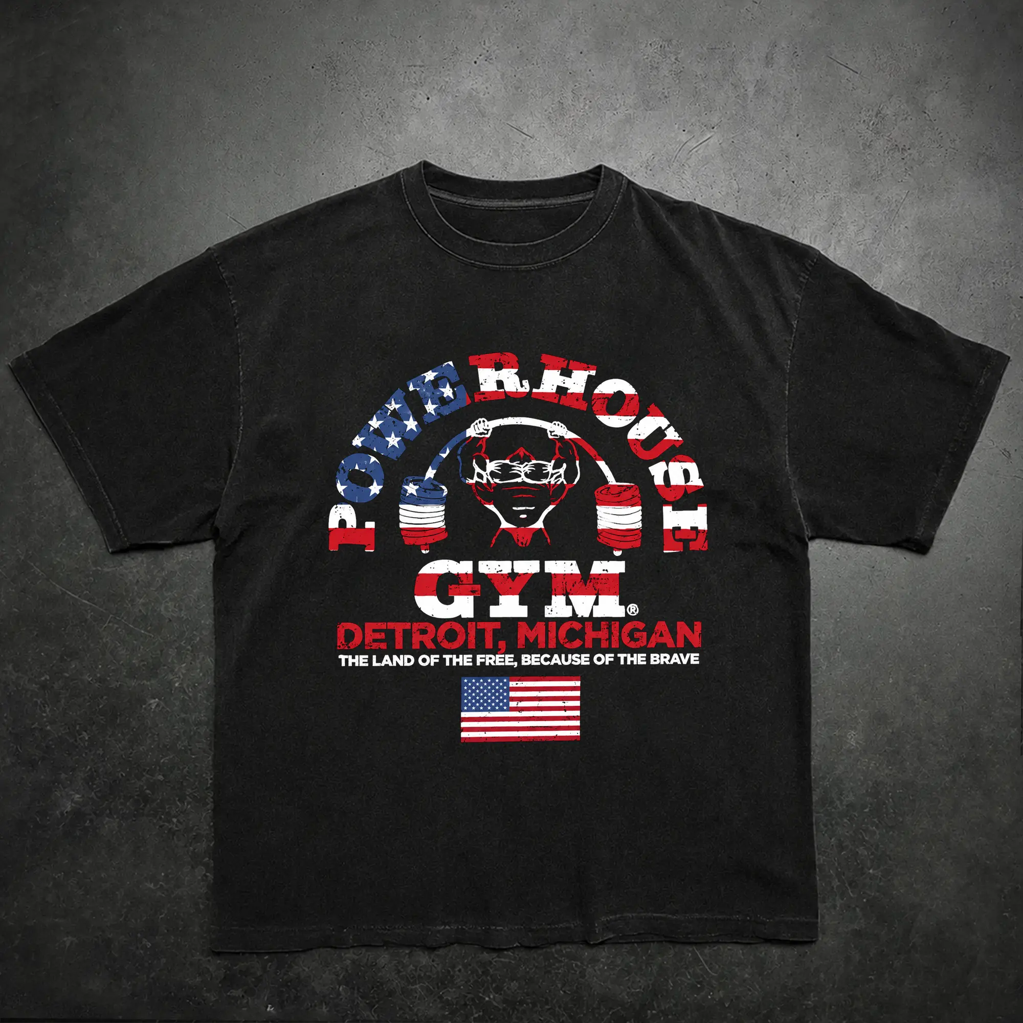 PowerHouse Michigan USA Gym Shirt, Workout Wear, Gym Shirt, Men's Gym Top, Lifting Essentials, Traning Outfit, Gym Apparel For Men