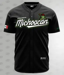 Michoacán Jersey 2.0 (CAMO_BLACK) - Unisex Fitted Machine Washable Breathable Jersey for Baseball & Softball Activities