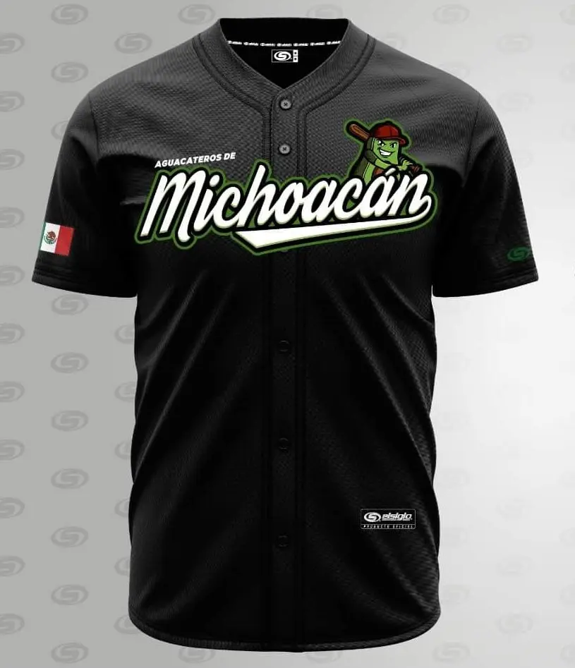 Michoacán Jersey 2.0 (CAMO_BLACK) - Unisex Fitted Machine Washable Breathable Jersey for Baseball & Softball Activities