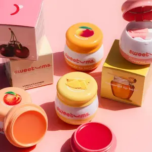 Sweetums Flavored Lip Balm Bundle 7 Smooth & Hydrating Vegan Lip Balms with Mirror & Applicator - Vanilla Honey Cherry Pineapple Peach Mango Sweet Rose Flavors - Cruelty-Free No Parabens Lip Balms with Jojoba Oil Multi Flavor Lip Balm Pack Buy 4 Get 3