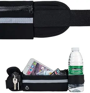 Runners Fanny Pack Phone Holder,Run Pouch Waist Belt for Workout Jogging,Money Belt Running Gift Gear Accessories(Black)