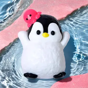 Taba Squishy Penguin, Kawaii Stress Relief Fidget Sensory Toys, Cute Animals Toys for Kids & Adults, Soft Silicone Squeeze Gifts for Children, Teens, and Adults（Red Octopus）