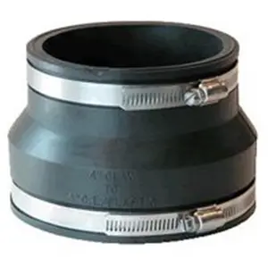 212 MAIN Fernco P1002-44 4 in. Leak-Proof Stainless Steel Flexible Coupling, Seals Pipes, Size 4" Flexible Fit