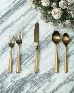 Gold Brushed Flatware Set