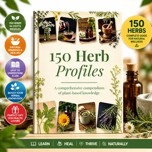 Herbal Medicine Book 150 Herb Profiles Natural Remedies Guide Medicinal Plants Encyclopedia Home Healing Reference Book