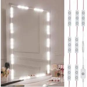 Led Vanity Mirror Lights, Hollywood Style Vanity Make Up Light, 10ft Ultra Bright White LED, Dimmable Touch Control Lights Strip, for Makeup Vanity Table & Bathroom Mirror, Mirror Not Included