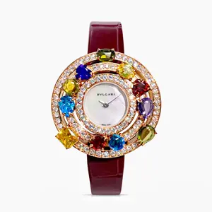 Bvlgari Vintage Quartz Gold Plated 40mm Custom White MOP Diamond 21190137