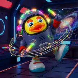Astronaut Dancing Duck Toy for Kids | Electric Music, LED Lights & Interactive Waddling Gift