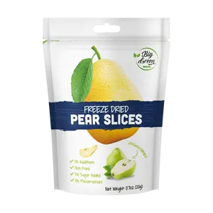 BIG GREEN Freeze Dried Pear Slices - Natural Hometown Flavor, Healthy Snack, 20g