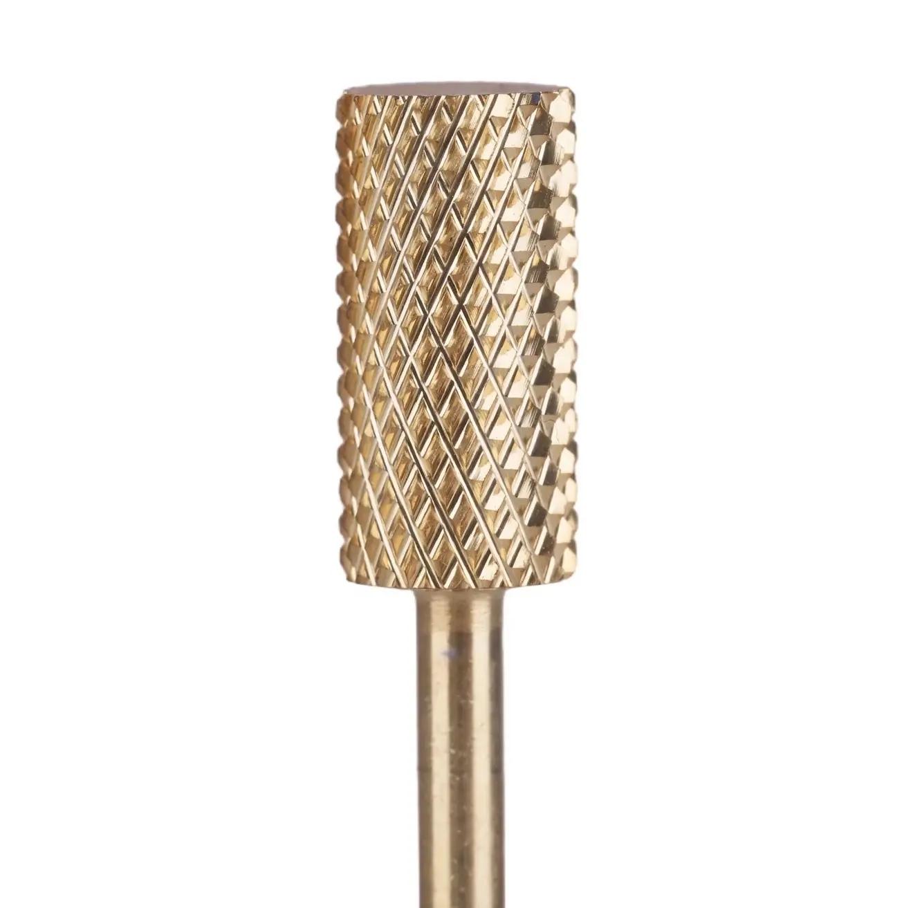Nera Gold Cross-Cut Carbide Barrel Nail Drill Bit – Medium Grit – Professional Gel & Acrylic Removal