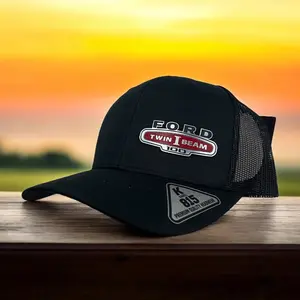 Classic Ford F100 Twin I Beam Trucker Hat, Black, Durable Material, Practical Sun Protection, Classic Design