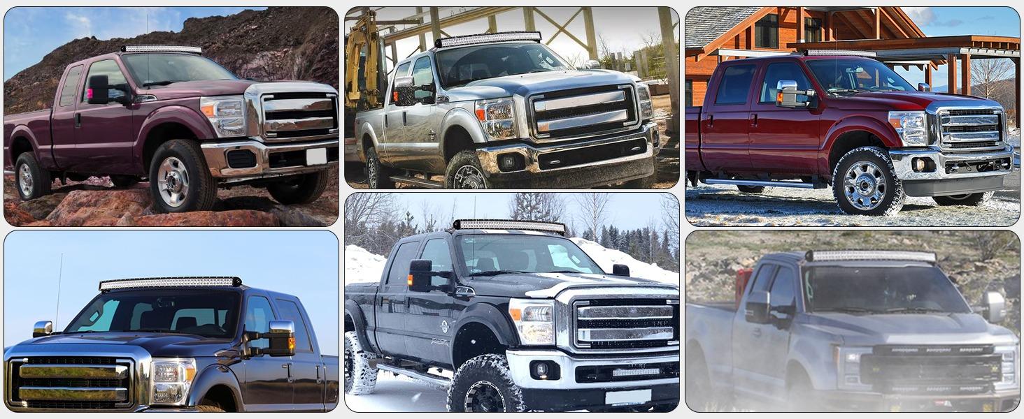 Nilight 52 inch LED Light Bar Bracket Mounting Upper Windshield Roof Cab Brackets Compatible with Ford F250 F350 4WD 2WD 1999-2015