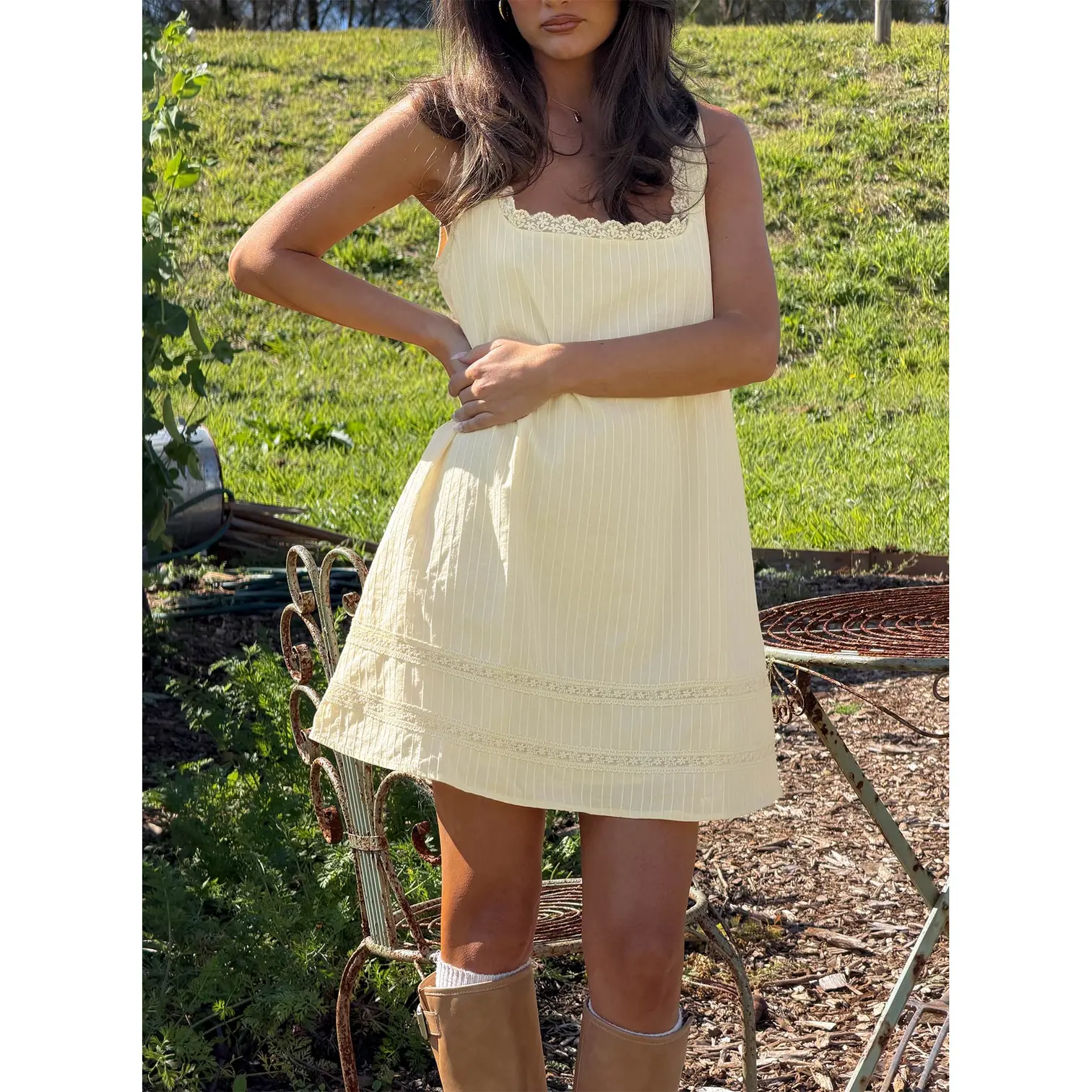 Alanah Mini Dress Lemon