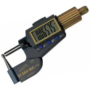 iGaging Metal ESD-Safe Electronic Digital Tube Micrometer - 0-1" Range, IP54 Rating, Inches/mm Measurement, Large Display, EZ Data Functionality