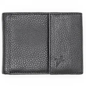 Bifold Wallet for Men - Premium RFID-Safe Leather Velcro closed Wallet with 2 Key Holders & 6 Slots
