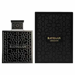 Rayhaan Obsidian - Woody, Spicy, Amber, Masculine - Eau De Parfum-Long-Lasting Fragrance For Men, 3.4 Ounce / 100 Ml