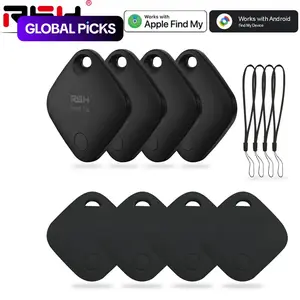 Rsh Smart Tag Lost Alarm Bundle Smart Tracking Tag Smart GPS Tracker Compatible Android iOS, Track Keys Luggage Cars Bikes Wallets, Includes 4 Tags Silicone Covers Strings #TOP PICKS
