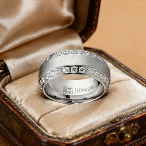 Boyfriend Gift: Exquisite Micro Diamond Ring , Stylish & Elegant