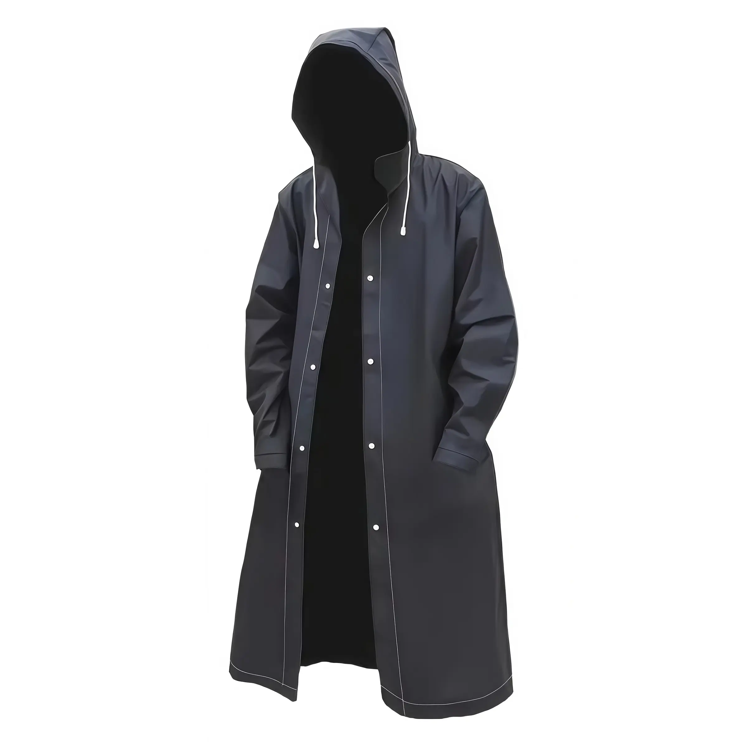Eva Raincoat, Lightweight Packable Windproof Long Raincoat, Adult Hiking Camping Outerwear, Water-Resistant Travel Poncho, Rainproof