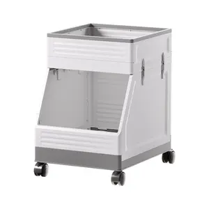 Multi-layer Storage Rack with Wheels, Large Capacity Storage Rack, Movable Storage Organizer for Home Office, Home Organizer