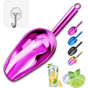 3Oz Stainless Steel Ice Scoop for Freezer, Kitchen Metal Ice Scooper for Ice Maker, Small Scoops for Bar Party Wedding    Scoop (, 3oz)