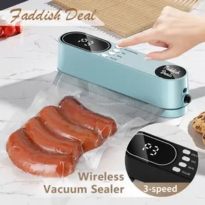 FaddishDeal Wireless Vacuum Sealer 5v 3-speed Durable Smart Multi-Function Food Sealing Storage Device，Air inflation Air Pump Mini Portable Handheld Plastic Sealer for Food Preservation and Storage Excellent Gifts for Christmas and New Year