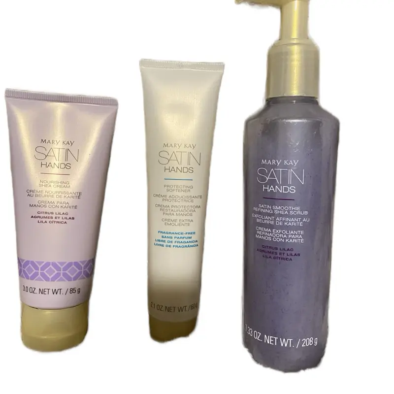Mary Kay Satin Hands Citrus Lilac & White Tea & Citrus Pampering Set - 300G Fragrance Cream Floral Shea Nails with 60 mL Eau de Parfum & 85g & 208g Products