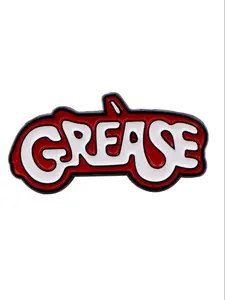 "Grease" Casual Design Brooch Pin Badge, Durable Zinc Alloy Material, Perfect for Backpack Decoration, All Season Accessory