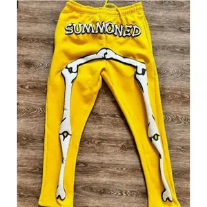High street foam letter printed casual hip-hop fashion straight leg pants, sweatpants